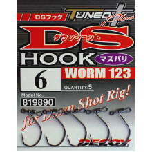 Крючок Decoy Worm 123 DS Hook Masubari #6 (5 шт/уп)