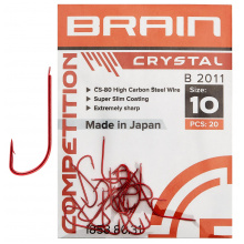 Крючок Brain Crystal B2011 #10 (20 шт/уп) ц:red