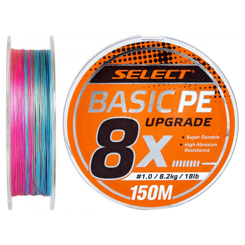 Шнур Select Basic PE 8x 150m (мульти.) #1.0/0.14mm 18LB/8.2kg