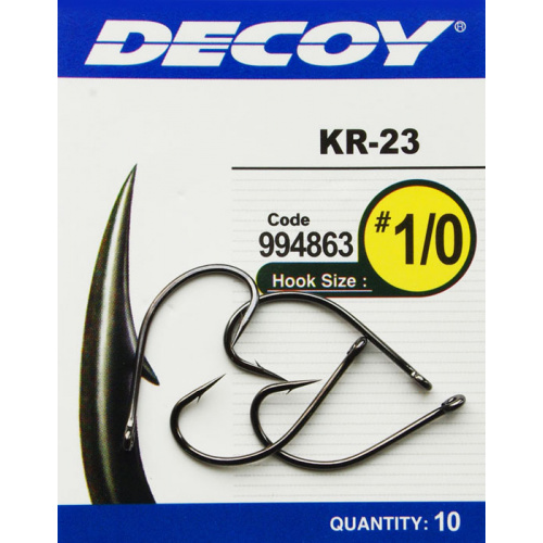 Крючок Decoy KR-23 Black Nickeled #2 (10 шт/уп)