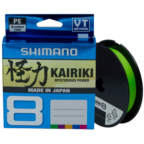 Шнур Shimano Kairiki 8 PE (Mantis Green) 150m 0.28mm 29.3kg