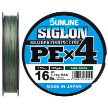 Шнур Sunline Siglon PE х4 150m (темн-зел.) #0.4/0.108mm 6lb/2.9kg