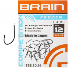 Крючок Brain Feeder B4010 #12 (20 шт/уп) ц:black nickel