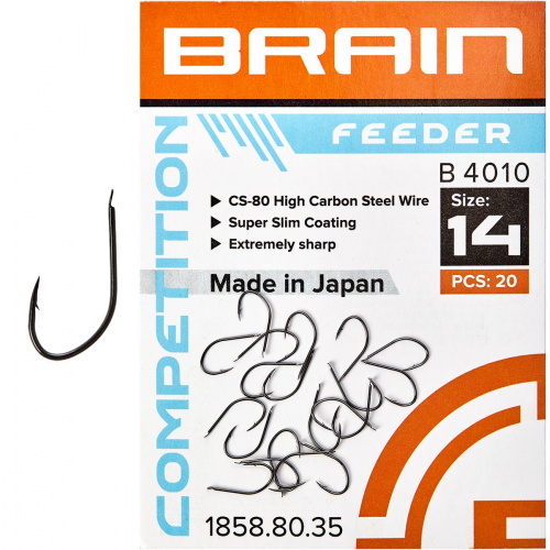 Крючок Brain Feeder B4010 #14 (20 шт/уп) ц:black nickel
