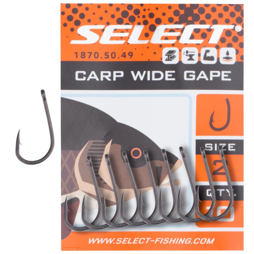 Крючок Select Carp Wide Gape №2, 10 шт/уп