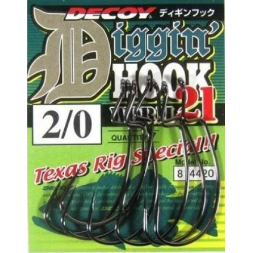 Крючок Decoy Worm 21 Digging Hook #1/0 (7 шт/уп)
