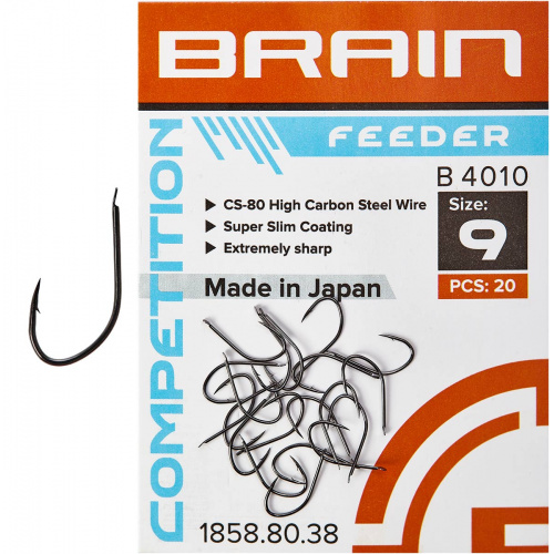 Крючок Brain Feeder B4010 #9 (20 шт/уп) ц:black nickel