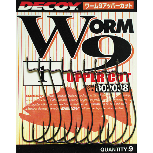 Крючок Decoy Worm 9 Upper Cut #2/0 (8 шт/уп)