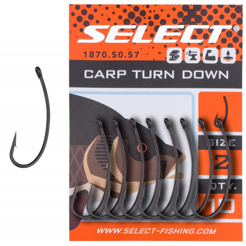 Крючок Select Сarp Turn Down 8, 10 шт/уп