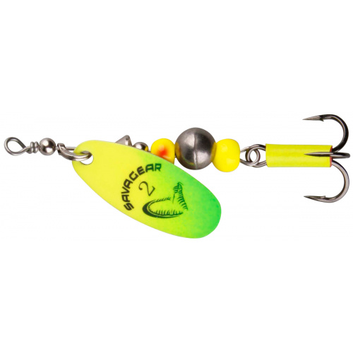 Блешня Savage Gear Caviar Spinner #3 9.5g 07-Fluo Yellow / Chartreuse