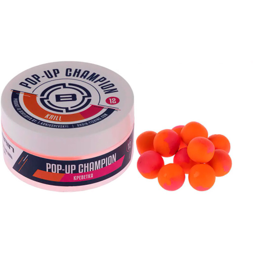 Бойли Brain Champion Pop-Up Krill (криль) 12mm 34g