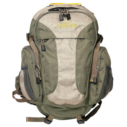 Жилет Golden Catch спиннингиста с рюкзаком бежевый 2630004