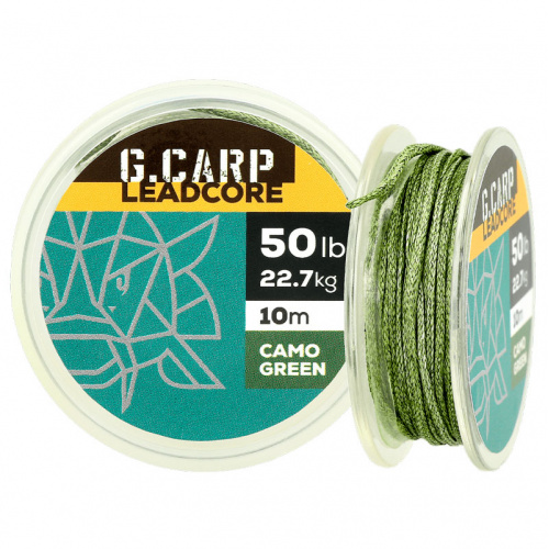 Лидкор без свинца Golden Catch G.Carp Leadcore 10м 50lb Camo Green