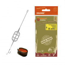 Оснащення на коропа ORANGE #41/1 Classic Flat Method Leadcore + Mould 40г 1шт