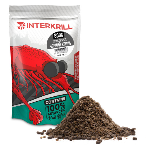 Прикормка INTERKRILL Method Черный Криль 800г