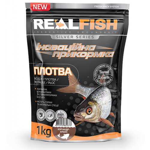 Прикормка Real Fish ПЛОТВА Кориандр-Арахис 1кг