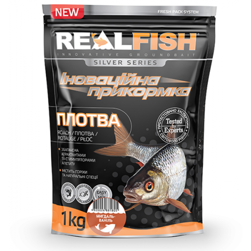 Прикормка Real Fish ПЛОТВА Миндаль-Ваниль 1кг