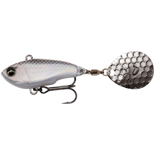 Тейл-спиннер Savage Gear Fat Tail Spin 65mm 16g White Silver