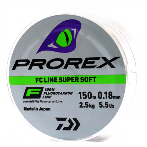 Флюорокарбон Daiwa Prorex FC Line Super Soft 0.18мм 2.5кг 150м