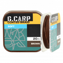 Поводочный материал мягкий Golden Catch G.Carp Coated Braid Soft 20м 15lb Brown