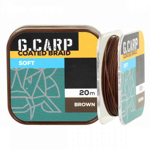 Поводочный материал мягкий Golden Catch G.Carp Coated Braid Soft 20м 15lb Brown