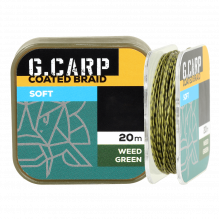 Поводочный материал мягкий Golden Catch G.Carp Coated Braid Soft 20м 15lb Weed Green