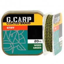 Поводочный материал жёсткий Golden Catch G.Carp Coated Braid Stiff 20м 15lb Weed Green