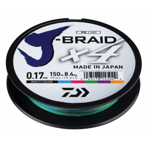 Шнур Daiwa J-Braid X4E 150м Multi Color