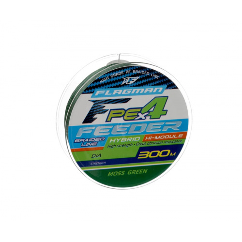 Шнур Flagman PE Hybrid X4 Feeder Moss Green 300м 0.12мм