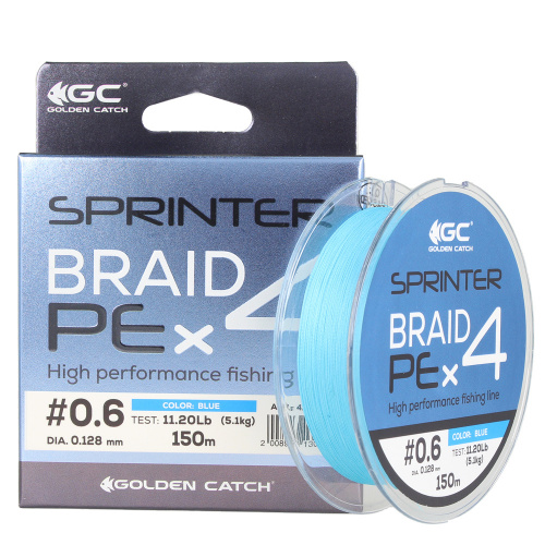 Шнур Golden Catch Sprinter PE X4 150м BL #0.6