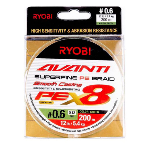 Шнур Ryobi Avanti X8 GR 200m PE 0.6