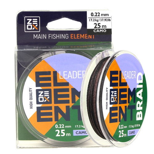Шнур Zeox Element Leader Braid Camo 25м 0.35мм