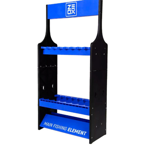 Стенд ZEOX для 16 удилищ синий